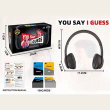 Headphone Lip Reading Party Game: Family & Adult Interactive Card Battle Board Game For Game Nights - Multicolor - View 9