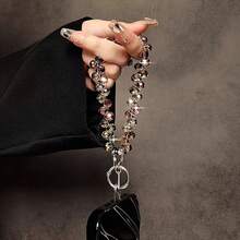 [Luxury Handbag Chain] Luxury Crystal Bead Handbag Chain Wrist Short Lanyard | High-End With Clip For Phone Case Keychain Bag Pendant - 彩色 - 查看 2
