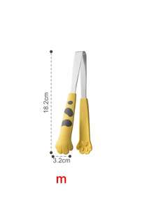 Japanese Cat Paw Shaped Food Clip, Cute Cartoon Cooking Tongs, Stainless Steel BBQ Clip, Sandwich Baking Clip, Kitchen Tool, Kitchen Pliers, Tableware, Kitchen Accessories, Kitchen Supplies - Medium - View 17