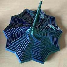1个3D打印星形多边形指尖玩具，3D折叠结构，缓解手指压力，视觉和听觉舒缓玩具，桌面装饰，圣诞礼物，生日派对礼物，理想的节日礼物 - 彩色 - 查看 8