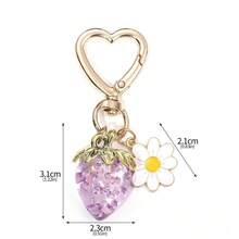 向日葵、草莓、心形钥匙扣、DIY饰品、项链、包包、吊坠和配饰 - 彩色 - 查看 6