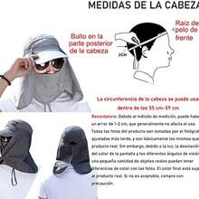 OpenHIALBERTO Sombrero para el Sol Unisex, Sombrero de Pesca con proteccin UV con Velo y proteccin para el Cuello con mosquitera para Pesca, Senderismo, Camping, Playa y Safari - azul oscuro - Ver 6