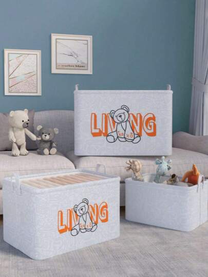 1pc Large Capacity Clothes Storage Box, Wardrobe Organizer Box, Toy & Clothing Storage Bag, Household Miscellaneous Organizer Bag