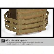 Tactical Vest With Quick Release MOLLE Soft Airsoft Assault Plate Carrier