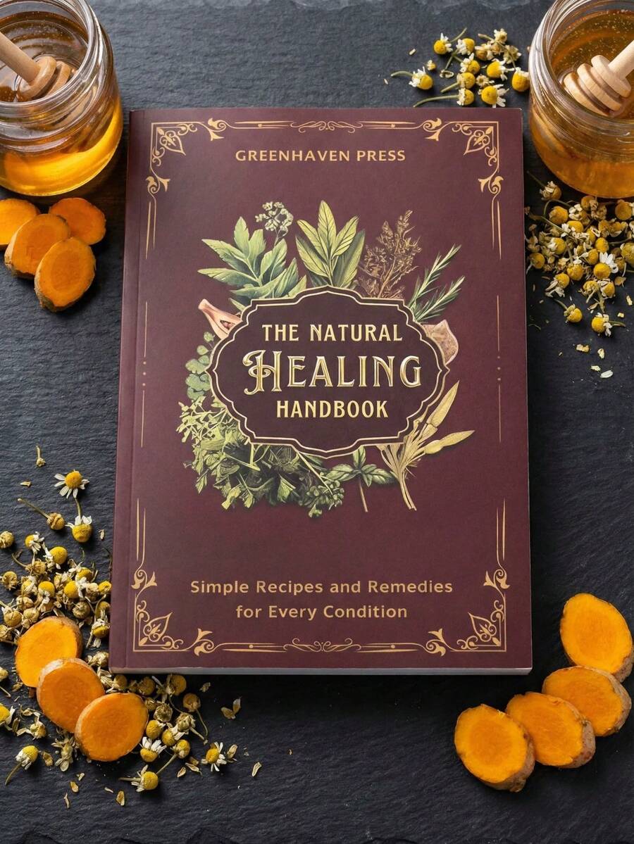 Natural Healing Handbook  Guidebook For Herbal Remedies And Holistic Health Support With Step By Step Protocols - 棕色 - 查看 1