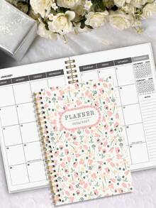 BUBU 2026-2027 年月度计划本，A5 螺旋装订，包含月度/周计划笔记本、日历、笔记栏、待办事项清单，办公用品，学习用品，2026 年新年礼物 - 彩色 - 查看 6