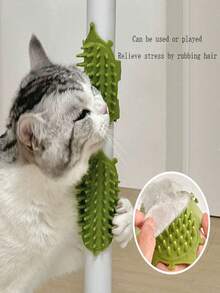 Escova de banho para animais de estimação com shampoo, pente de borracha massageador e cabo ajustável em anel para cuidar de cães e gatos de pelo longo e curto. Ideal para cães e gatos de pelo curto e com efeito calmante de massagem e remoção de pelos soltos. - Multicolorido - Ver 3