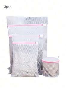1/3/4个装加厚涤纶网布洗衣袋,带拉链封口 - 适用于精致衣物、内衣、衣服 - 可机洗,适配标准洗衣机,设计紧凑,结构坚固,保护衣物,精致面料洗衣袋 - 彩色 - 查看 14