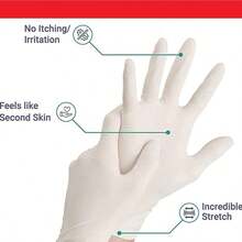 2/20/50/100pcs White Nitrile Gloves, Latex-Free, Household Cleaning Gloves, Waterproof Gloves, Suitable For Kitchen, Processing, Cleaning, Hair Dyeing, Beauty Salon, Household Appliances, Etc. - White - View 3