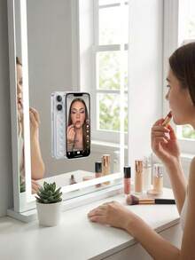 2个装透明硅胶双吸盘车载手机支架 - 免提自拍/视频支架，兼容/安卓手机，防滑仪表盘垫 - 新年车载小工具，冬季公路旅行必备，旅行配件，节日科技礼品，通用车载收纳袋 - 彩色 - 查看 4