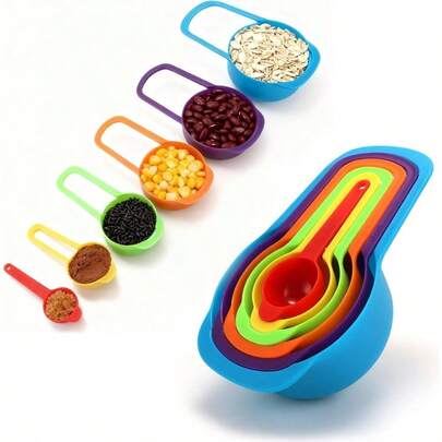 Measuring Cups And Spoons Set, Stackable Measuring Cup Set Baking Cooking, Essential Kitchen Gadgets