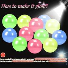 1/2/4/6/8/10/12pcs Glow Sticky Balls, Can Adhere To Ceiling, Stress Relief, Glow In The Dark, Fun Fidget Toys, Suitable For Adults To Relieve Anxiety And Stress - Multicolor - View 11