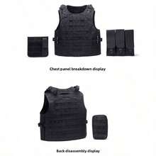 Military Tactical Vest Air Soft Paintball Molle Plate Carrier Combat Game Vest