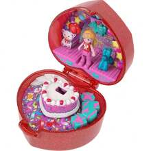 Polly Pocket Mattel JGK21 - Juego de Caja de Regalo de 80 Aniversario con muñeco de Juguete y Anillo con diseño de Globo,38081371 - Multicolor - Ver 1