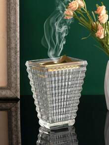 1 buc/set arzător de tămâie pătrat unic din sticlă, suport de tămâie creativ în stil minimalist modern. Poate fi folosit pentru decorul casei, dormitor, sufragerie (ca piesă centrală), birou, studio de yoga și petreceri pentru a crea o ambianță elegantă. Potrivit și pentru decorul templului. Acest arzător de parfum este o alegere ideală de cadou pentru sărbători.