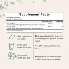 MicroIngredients Combined Oregano Oil And Black Seed Oil Supplement - Oregano Oil - View 2