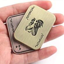 1pc Stylish EDC Tactile Slider, Stress Relief Tool - Metal Playing Card Slider With Tactile Feedback, A Portable Daily Sensory EDC Item And Desktop Gadget. It Is Both A Men's EDC Toy And A Desktop Accessory, Also An Ideal Gift For Boyfriend, Father And Coworkers. - Multicolor - View 11