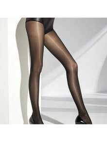 Shiny Glossy Tights For Women - High Shine Opaque Party Leggings, Sheer To Waist  Viral (Siren Skin, Photoshoot) - Black - View 4