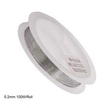 1/5 Roll Stainless Steel Bead String, 0.2-0.6mm Soft Steel Wire, Non-Elastic, Suitable For DIY Jewelry Handmade Beading, Can Be Used To Make Beads, Bracelets, Necklaces, Earrings, Hair Accessories And Rings, Etc.
