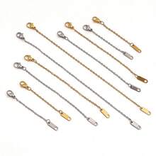 3pcs Stainless Steel Extension Chain With Lobster Clasp, Suitable For Bracelet, Necklace DIY Jewelry Making - Extended Chain - View 1
