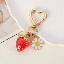 向日葵、草莓、心形钥匙扣、DIY饰品、项链、包包、吊坠和配饰 - 彩色 - 查看 11