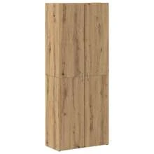 vidaXL Armoire de Bureau avec porte Chêne artisanal 70 x 32 x 77,5 cm - Tabac - Voir 3