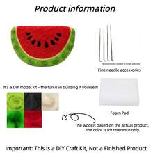 一套动物羊毛毡套装，适合初学者和成人，附带分步教程，包含猫头鹰/仓鼠/狗/猫/狐狸/兔子/西瓜等DIY羊毛毡作品，可爱有趣的家居装饰品，生日、情人节和圣诞节礼物 - 彩色 - 查看 18
