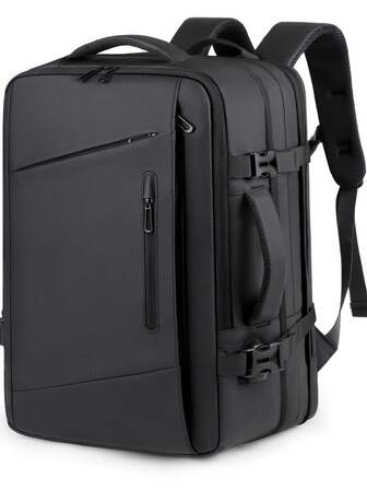 男女通用旅行背包，符合航空旅行规定的个人随身行李包，大容量可扩展行李背包，带防盗口袋的商务旅行背包，防水轻便大学笔记本电脑背包，周末旅行包，可调节肩带女士单肩手提包，多口袋多隔层设计，适合办公室、学校、工作、商务、通勤、户外、旅行、徒步、通勤和度假等场合。