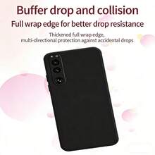 1 Black Phone Case, Compatible With Sony Xperia 10 V/Xperia 10 IV/Xperia 1/Xperia 5 II/ Phone Cases. The Cover Is Made Of Soft And Comfortable Material, Providing Anti-Slip, Anti-Sweat, And Anti-Fingerprint Properties - Black - View 5