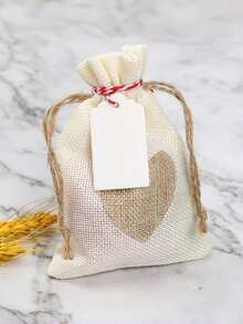 100个情人节快乐标签，配有黄麻绳，适用于贺卡、邀请函、礼品包装、情人节礼物、珠宝礼品标签，适用于蛋糕店、餐厅、精品店、商店等。 - 查看 4