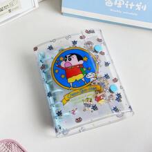 A7 Transparent Loose Leaf Binder, 6-Ring Soft Leather Notebook Loose Leaf Binder, Transparent Loose Leaf Binding Cover, Detachable Round Loose Leaf Binder - Multicolor - View 5