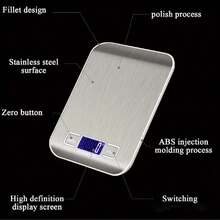 1pc Mini Digital Kitchen Scale, Stainless Steel LCD Electronic Intelligent Food Scale, Small Baking Scale, Jewelry Scale, Coffee Scale, Kitchen Utensils, Kitchen Tool,Kitchen,Party,Camping,Room Decor,Kitchen Items,Kitchen Portable.