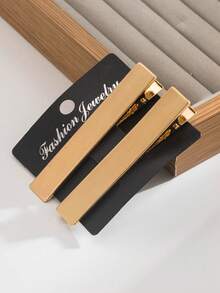 1 Set vielseitige Haarspangen für den seitlichen Pony in Gold und Silber, modische, hochwertige, minimalistische, asymmetrische und elegante lange Haarspangen für Damen, Kopfschmuck, Haaraccessoires für Frauen - Verschiedenfarbig - Übersicht 5