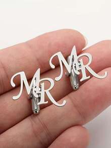 Personalized Groomsmen Cufflinks,Custom Initial Cufflinks For Men,Groomsmen Cufflinks Set,Best Man Gifts,Groomsmen Proposal,Name Cufflinks - Multicolor - View 4