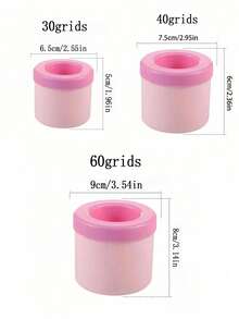 1 pieza Molde de hielo portátil de silicona rosa, fabricante de hielo 3D cilíndrico, bandeja de hielo de silicona fácil de liberar, con múltiples compartimentos y diseño de cubo simple con tapa, fabricante de hielo reutilizable, opción ideal para bebidas de verano, cócteles y frutas en hogares, bares, clubes y al aire libre, suministros de cocina, accesorios de cocina, de vuelta a la escuela con cuchara para helado - Multicolor - Ver 3