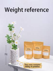 100/200/600/900g 白色鵝卵石 - 0.4-2cm，拋光，適用於花園與居家裝飾、室內植物、花瓶、戶外花盆、水族箱、魚缸及節慶餐桌中心裝飾石 - 彩色 - 查看 5