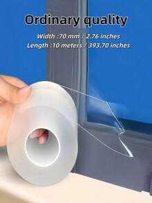 1 Roll Winter Air Leakage Sealing Tape, Strong Adhesive Window Insulation Film, Length Selectable - High Viscosity, Thickened, Waterproof, Cold-Resistant, Easy To Apply Window Sealing Tape Designed For Winter Weather Protection. No Residue Left, Ensure Tight Window Sealing. - Clear - View 9