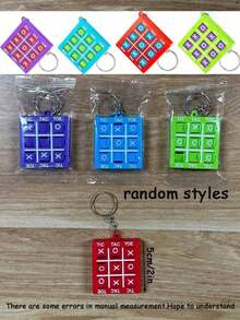 Tac-Toe Keychain Shower Party Favor Keychain Birthday Party Favor Goodie Bag Filler Kids' Box Prize Party Filler Party Games (Favorite Boys And Girls)-Halloween,Christmas,Fall,Winter, Supplies, FQ4B - 彩色 - 查看 3