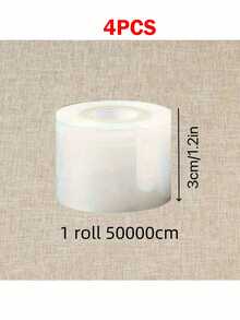 4 Rolls Stretch Wrap Film, Non-Heat Shrink Packaging Film, Easy To Seal Bottles, Jars And Other Packaging Materials - Transparent - View 13