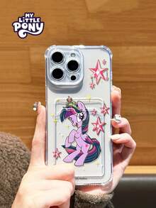 MY LITTLE PONY Official Genuine Phone Case, Card Holder Phone Case, Shock-Proof & Scratch-Resistant Phone Case Compatible With IPhone 17, 17 Pro, 17 Pro Max, 11, 12, 13, 14, 15, 16 Pro, 16 Pro Max, 14 Plus, 15 Plus, 16 Plus, XR, XS Max, Women's Exclusive Phone Case - Clear - View 1