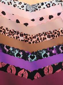10 Pieces/Pack - Seamless Panties With Scalloped Edge For Women, Comfortable And Sexy Skin-Friendly Fabric, Seamless Bikini Panties For Ladies - 香檳色 - 查看 4
