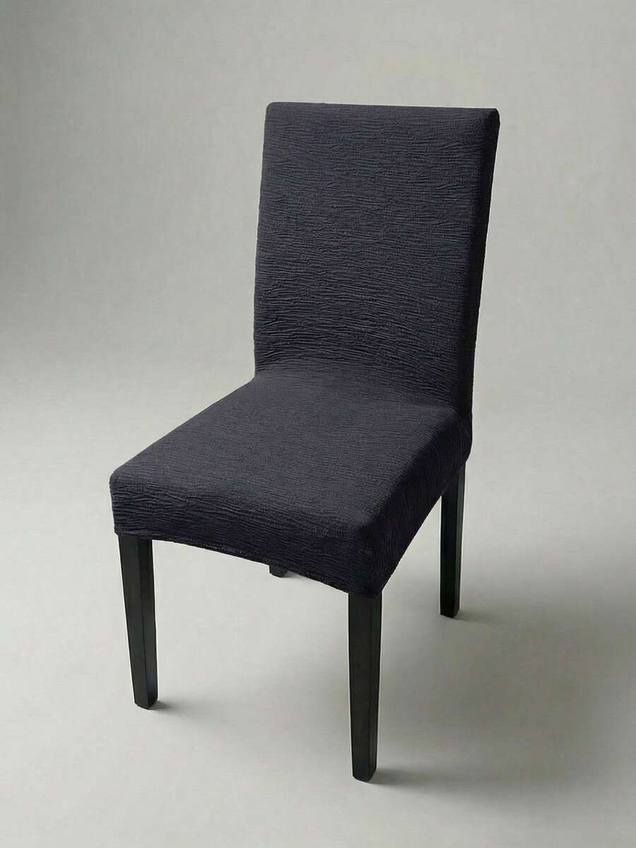 Stretch Chair Cover – Elastic, Washable, Non-Slip, Stain Resistant, Modern Design Made In Turkey - Dark Grey - View 1