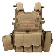 Outdoor Tactical Vest With Quick Release, Laser Cut MOLLE - Multicolor - View 14