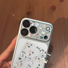 Small Animal Stickers+Transparent Lens Film, Kitten, Bunny, Camera Lens Protection Film, Compatible With Apple 17 Pro Max/17 Pro, Glass Film Cover, Providing Fashionable Protection For Your Phone - Kitten Stickers + Transparent Lens Film - View 8