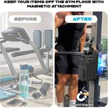 Magnetic Gym Bag Large Capacity Magnetic Carrier Bag With Phone Pocket Portable Gym Water Bottle Pouch Gym Accessories Organizer - 3個磁鐵 - 查看 5
