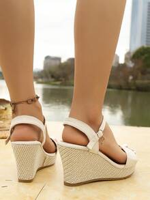New Summer Platform Sandals, Multifunctional Thick Sole Waterproof, Flattering Height Increase - Beige - View 6