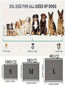 50 pezzi Tappetini assorbenti per animali domestici in carbone di bambù, pannolini per cani, tappetini per l'addestramento dei pet, tappetini assorbenti usa e getta per cani con carbone di bambù per eliminare gli odori, disponibili in varie misure, adatti per cani e cuccioli, design impermeabile e ad asciugatura rapida, design rinforzato impermeabile e ad asciugatura rapida, per l'addestramento al vasino, assorbenza standard, adatti per cani, gatti e conigli - M-50 pezzi - Visualizzare 2