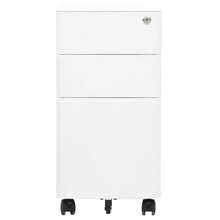 vidaXL Mobile Classeur Bianco 30x45x59 cm Acciaio - Bianco - Visualizzare 3