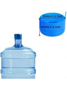 5 nắp chai chống rò rỉ có thể tái sử dụng, thay thế cho chai chống rò rỉ 3 gallon và 5 gallon, có thể tháo rời. - Màu xanh lam - Xem 3