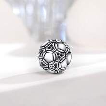 Silver Plated Charms Golden Butterfly Tassel Horseshoe Football Cup Golden Robot Dog Cross Life Tree Crow Lotus Flower Multi Element Series Beads Charm Fit Original Bracelet Charm Beads Necklace Diy Female Jewelry - Multicolor - View 2